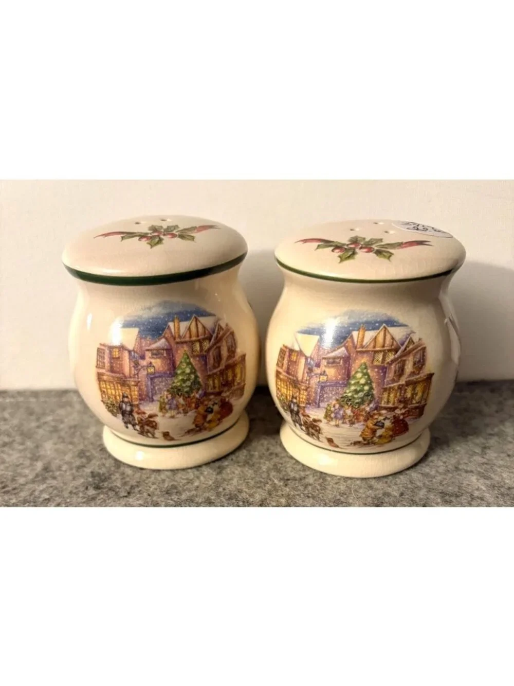 Vintage Stoneware Holiday Christmas Village Scene 3